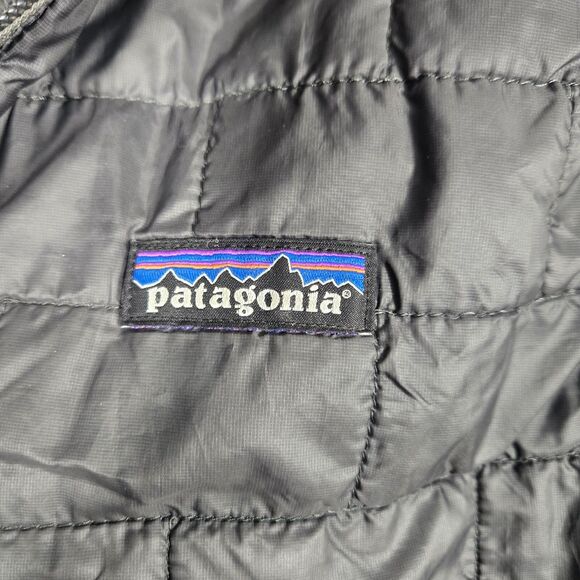 Patagonia Nano Puff Vest Women's  Charcoal Primaloft Puffer Full Zip XS Logo - Picture 4 of 12